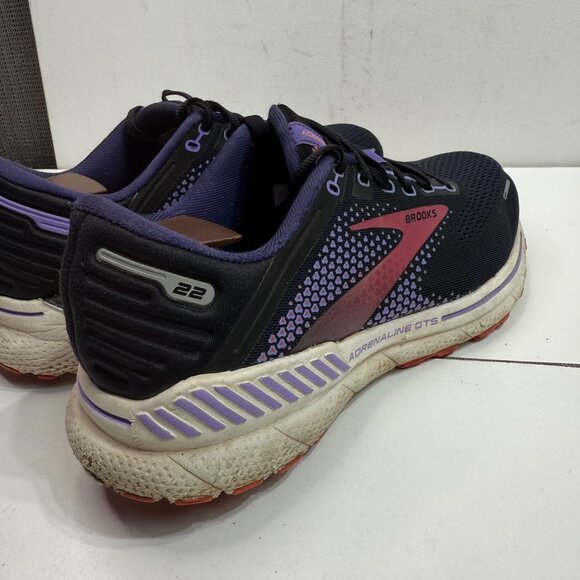 Brooks Adrenaline GTS 22 Womens Size 11 Black & Purple Running Shoes - Picture 9 of 9